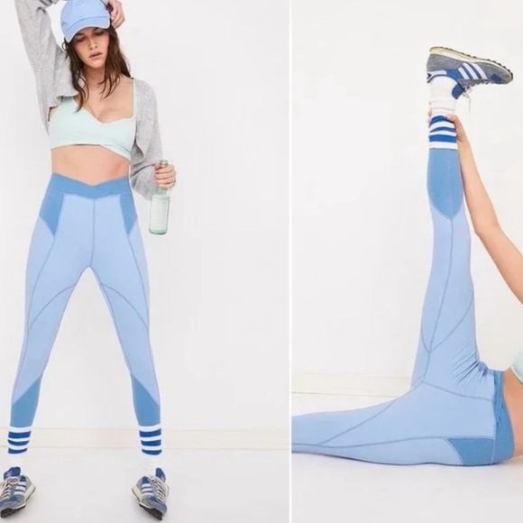 For Love and Lemons Blue Ella XXS Leggings NWT - Picture 1 of 6